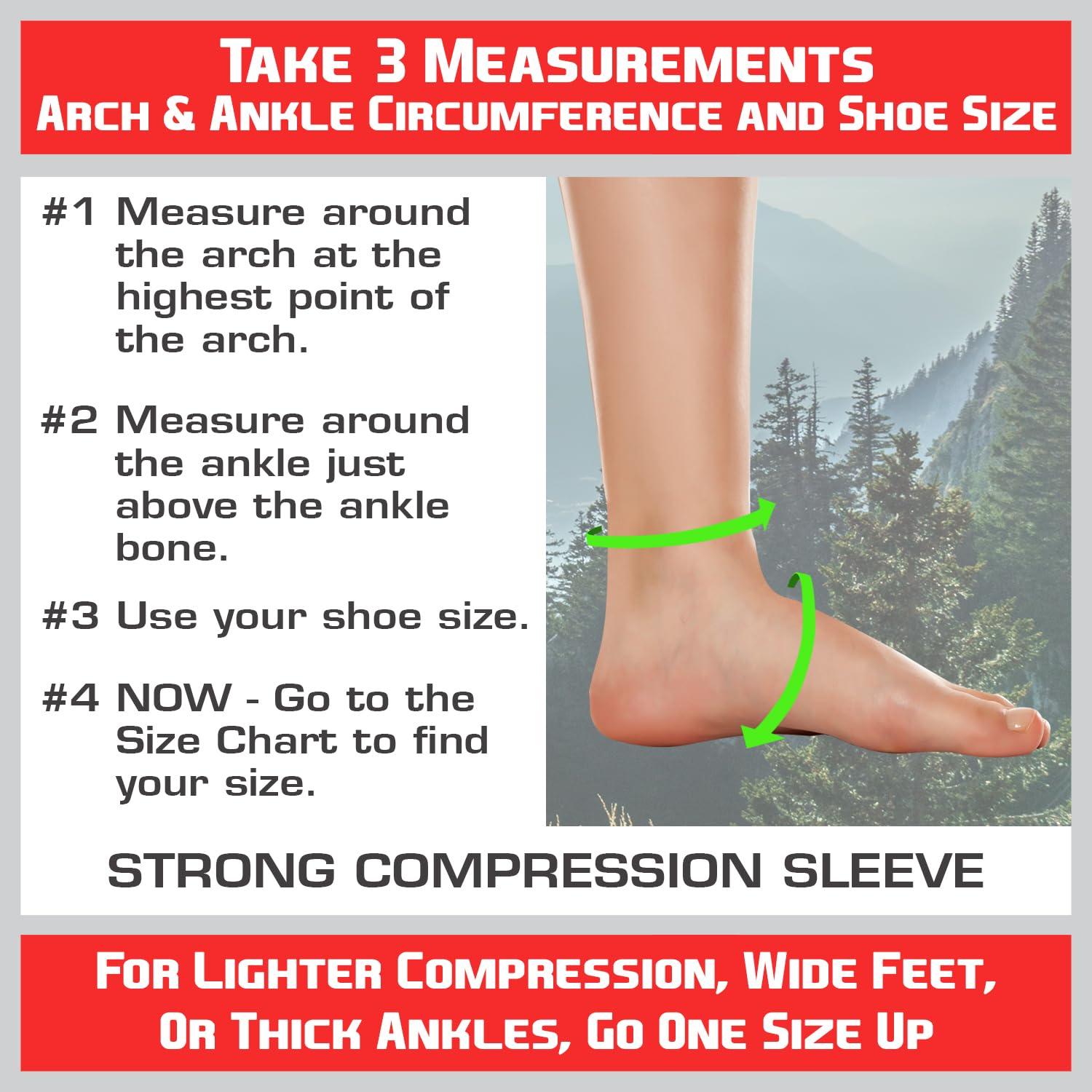 TechWare Pro TechWare Pro Ankle Brace Compression Sleeve - Relieves Achilles Tendonitis, Joint Pain. Plantar Fasciitis Foot Sock with Arch Support Reduces Swelling & Heel Spur Pain. (Black/Black, XXL)