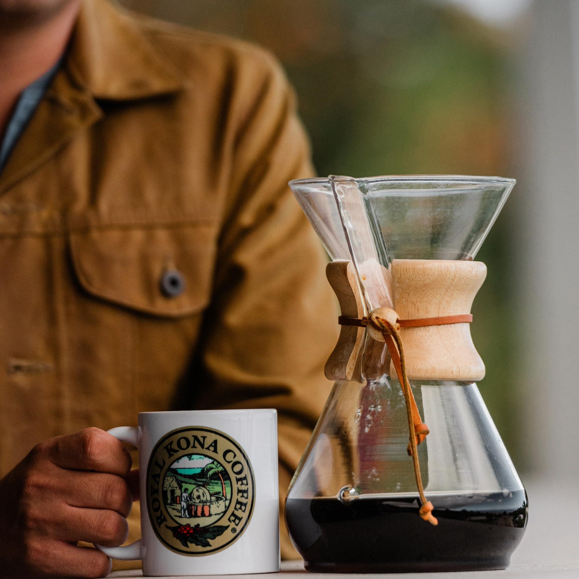 ROYAL KONA COFFEE FOR ROYALTY Royal Kona 10% Kona Coffee Blend, Roy's Pacific Roast, Whole Bean, 8 Ounce Bag