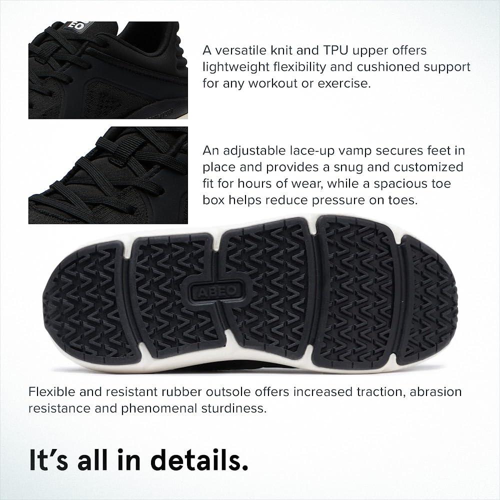 ABEO ABEO MXV Shift Womens Metatarsal Footbed Walking Shoes | Orthopedic Shoes for Women | Ball of Foot Pain Relief | Metatarsalgia Shoes Black 6.5 Medium