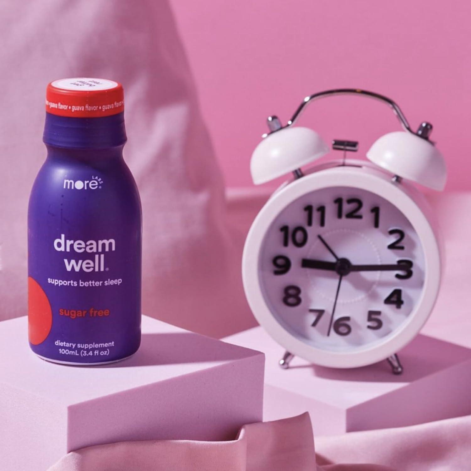 ChromaCast More Labs Dream Well Holistic Sleep Shot Drink 5 Pack | Non-Habit Forming | Lemon Balm, Melatonin and Glycine | Sleep Support Solution