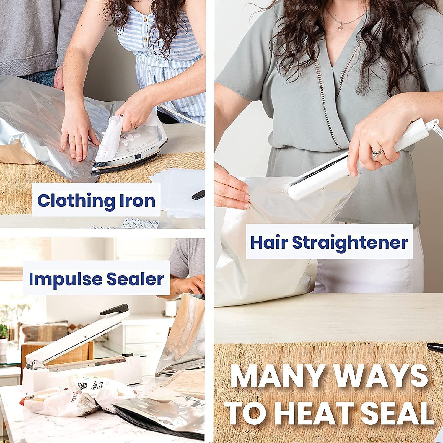 Wallaby 75x Wallaby 1-Gallon Mylar Bag Bundle - (5 Mil - 10\" x 14\") Mylar Bags with Wallaby 500cc Oxygen Absorbers - 100 Count (10x Packs of 10)