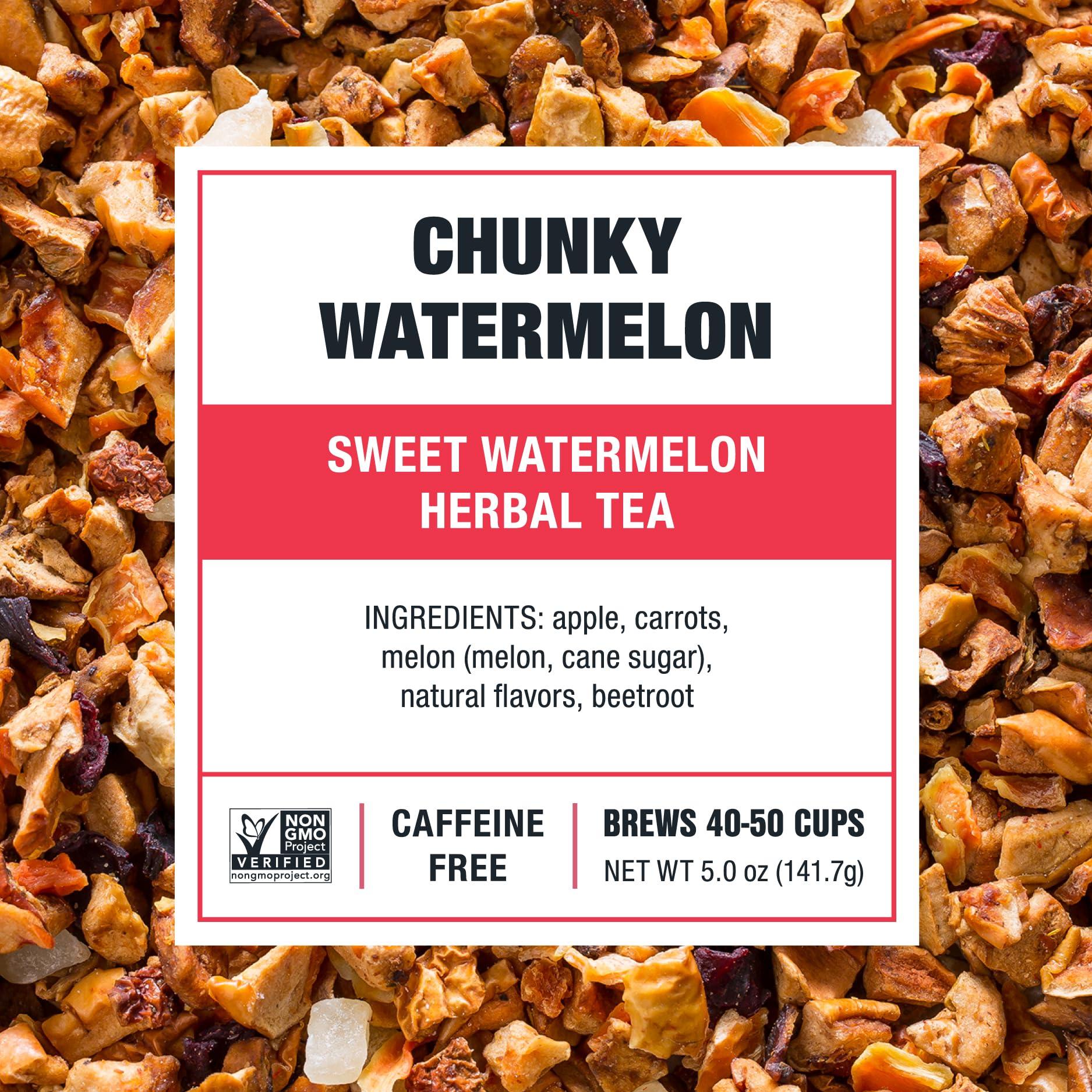 Tiesta Tea Tiesta Tea - Chunky Watermelon | Sweet Watermelon Herbal Tea | Premium Loose Leaf Tea Blend | Non-Caffeinated Fruit Tea | Make Hot or Iced Tea & Brews Up to 50 Cups - 5 Ounce Refillable Tin