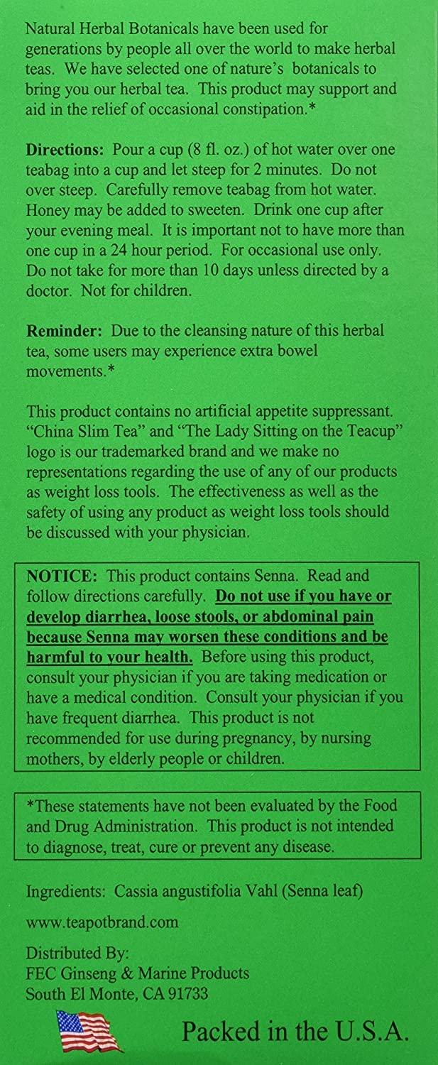 China Slim China Slim Dieter's Tea Delight, Large 6.34oz/180g, 72-Count Pack of 2