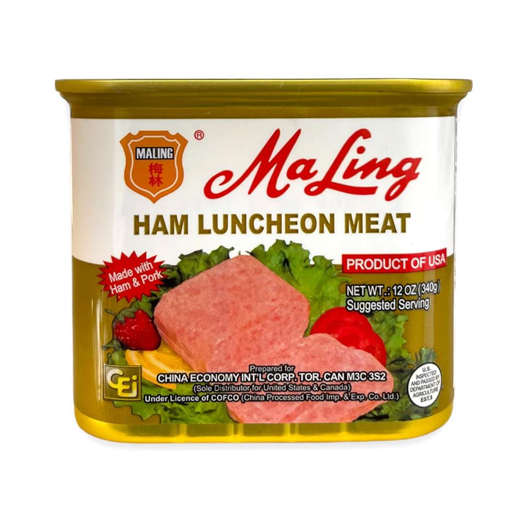 Snack Maling Luncheon Meat (Ham & Pork) 12oz - (pack of 6)