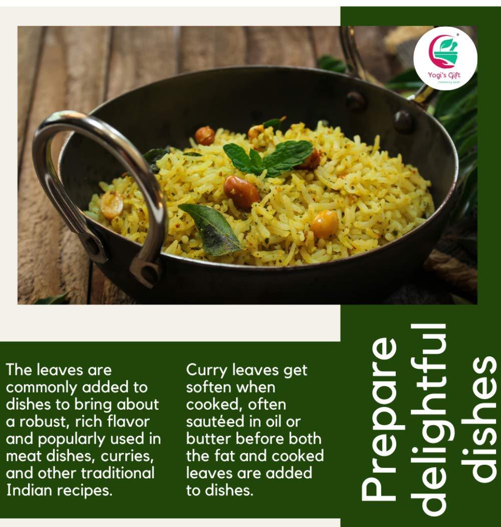 YOGI’S GIFT – Celebrating health Dried Curry Leaves 0.7 Oz (900+ Leaves) | Aromatic Flavor of Whole Curry Leaves | Kari Patta | Tray Dried Fresh Cury Leaves | Whole Herb to Flavor all Food | Natural Herbs