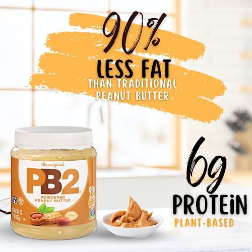 PB2 PB2 Powdered Peanut Butter Powder | Certified Gluten Free, Low-Carb, Keto Diet Friendly | Original Flavor with 6G of Protein, 90% Less Fat, 60 Calories Per Serving | Easy Mix for Healthy, Fit Diet