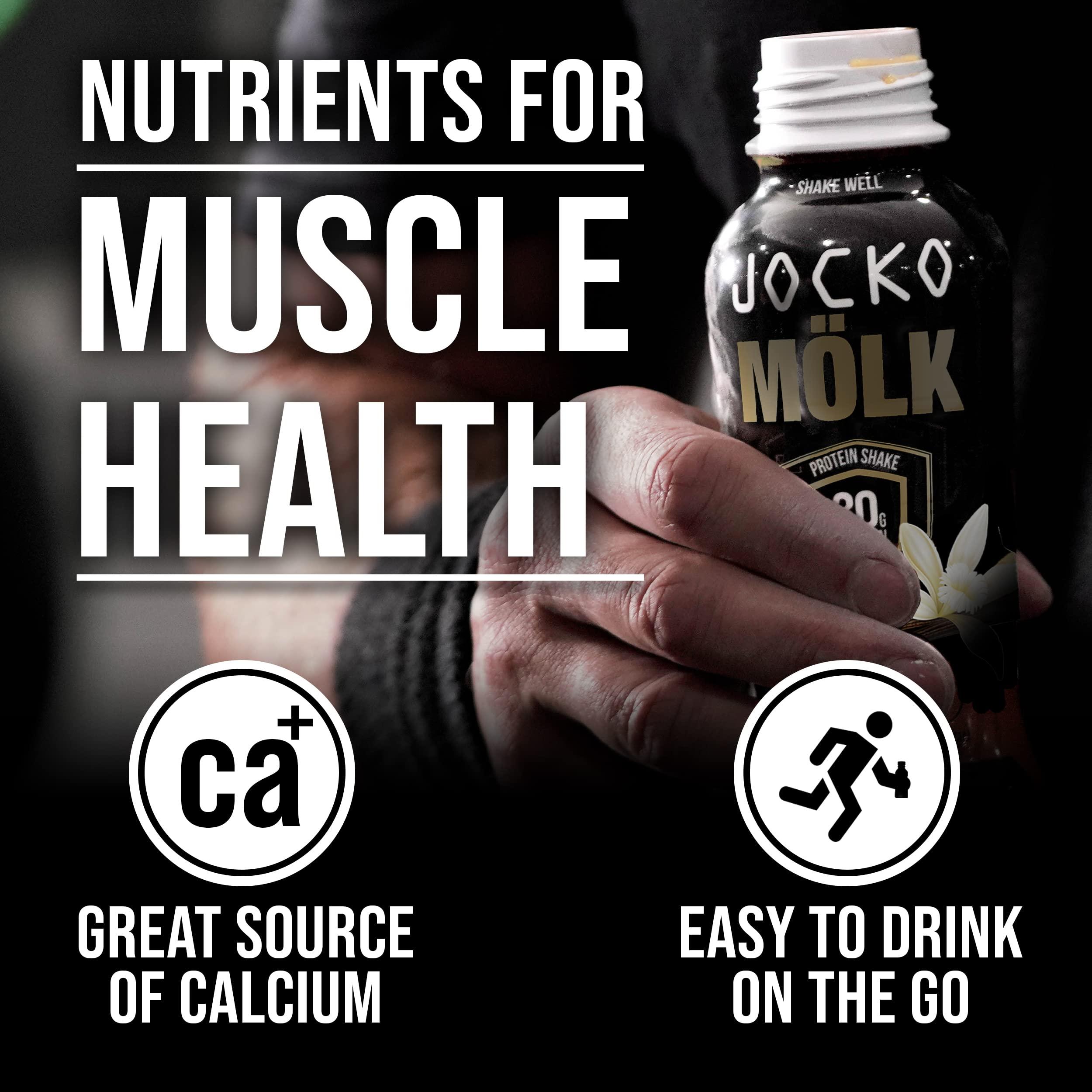 Jocko Fuel Jocko Mlk 30g Grass Fed Protein Shakes No Added Sugar Protein Drinks KETO Friendly - Ready to Drink 12 FL Oz (Pack of 12) Vanilla