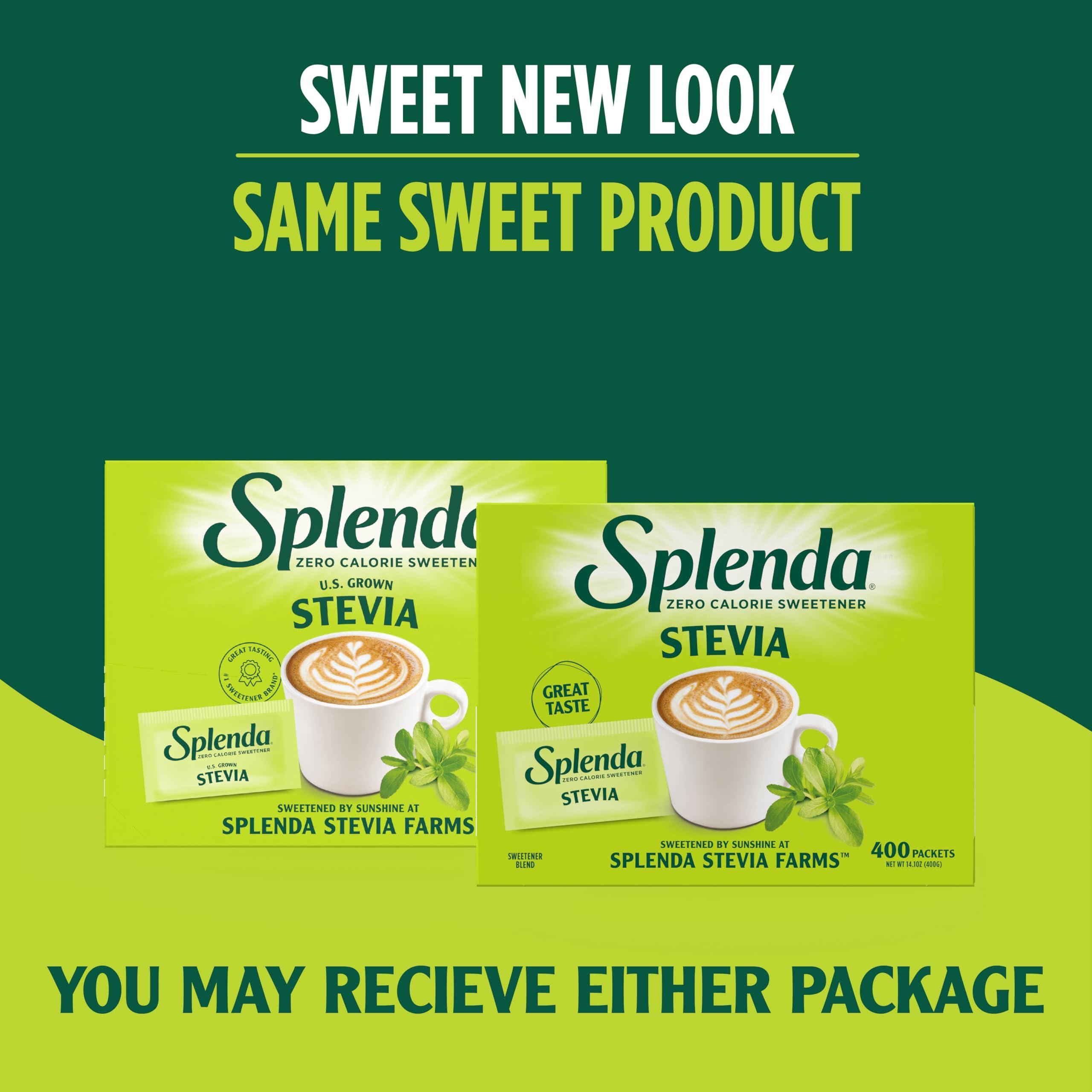 SPLENDA SPLENDA Stevia Zero Calorie Sweetener, Sugar Substitute Packets, 400 Count (Pack of 1)