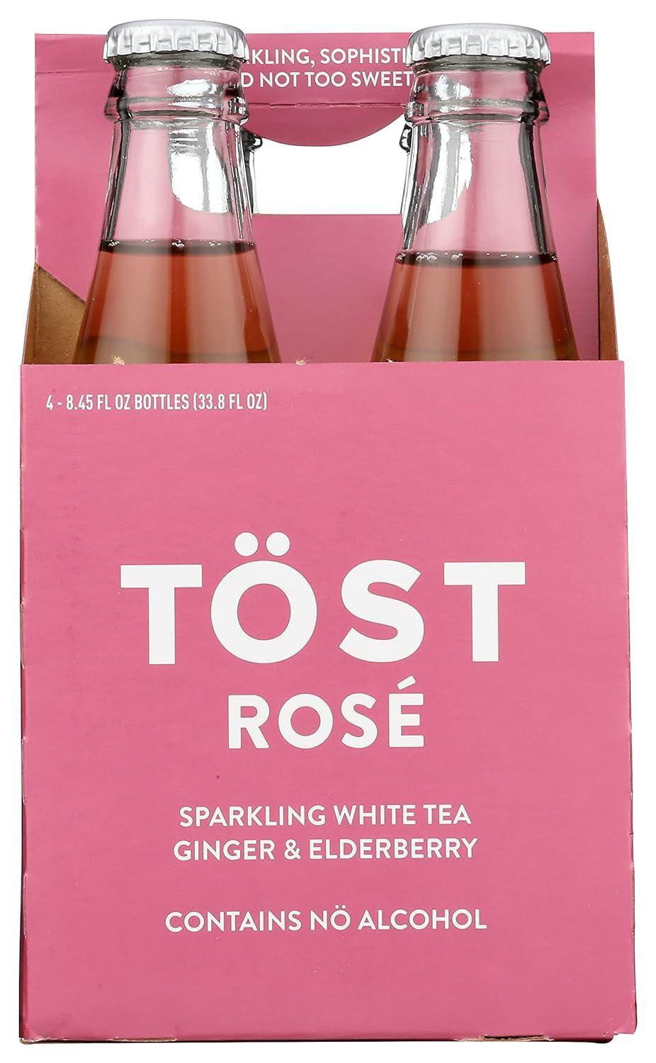 Tost TOST Ginger & Elderberry Sparkling Rose White Tea 4 Pack, 8.45 FZ