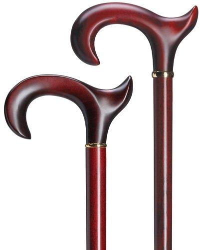 King Of Canes Men Handsome Derby Burgundy Maple Cane -Affordable Gift! Item #DHAR-9765400