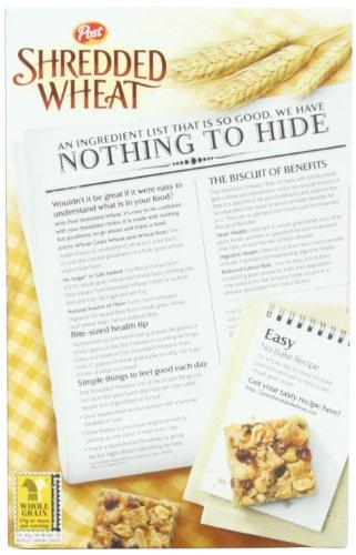 Shredded Wheat Post Shredded Wheat ' Bran, Spoon Size, 18-Ounce Boxes (Pack of 5)