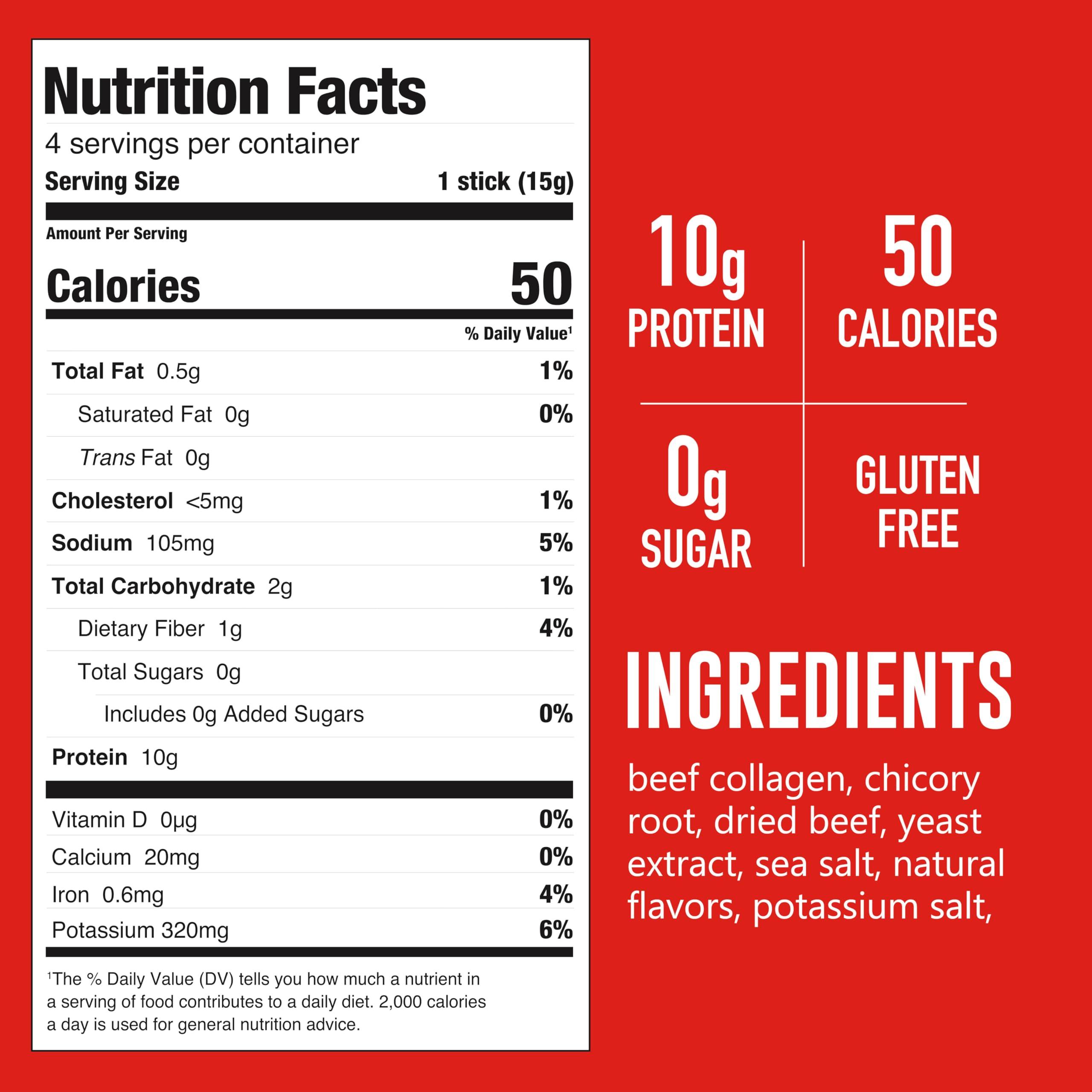 LONOLIFE LonoLife Low Sodium Beef Bone Broth Powder Mix | Grass-Fed, 10g Protein | Collagen-Rich, Keto & Paleo Friendly | Natural Ingredients | 4 Portable Stick Pack Servings