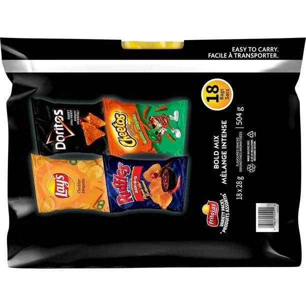 Generic Lay Variety Pack Bold Mix, 18ct x 28g/1 oz (Pack of 3) Shipped from Canada