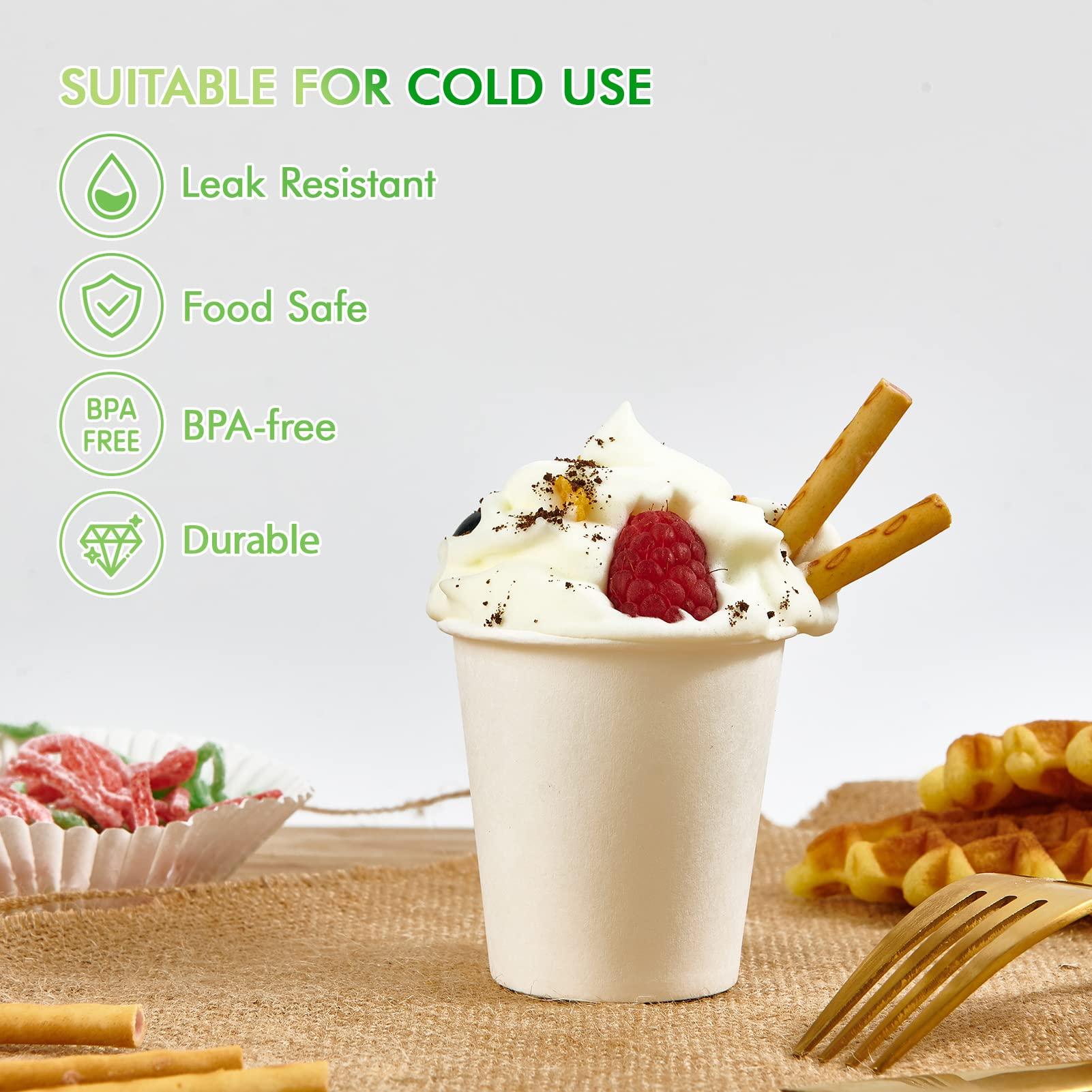 TV TOPVALUE TV TOPVALUE 600 Pack 4 oz Paper Cups, Bathroom Cups, Small Mouthwash Cups, White Paper Cups, Hot/Cold Drinking Cups, Mini Paper Cups for Home, School and Office