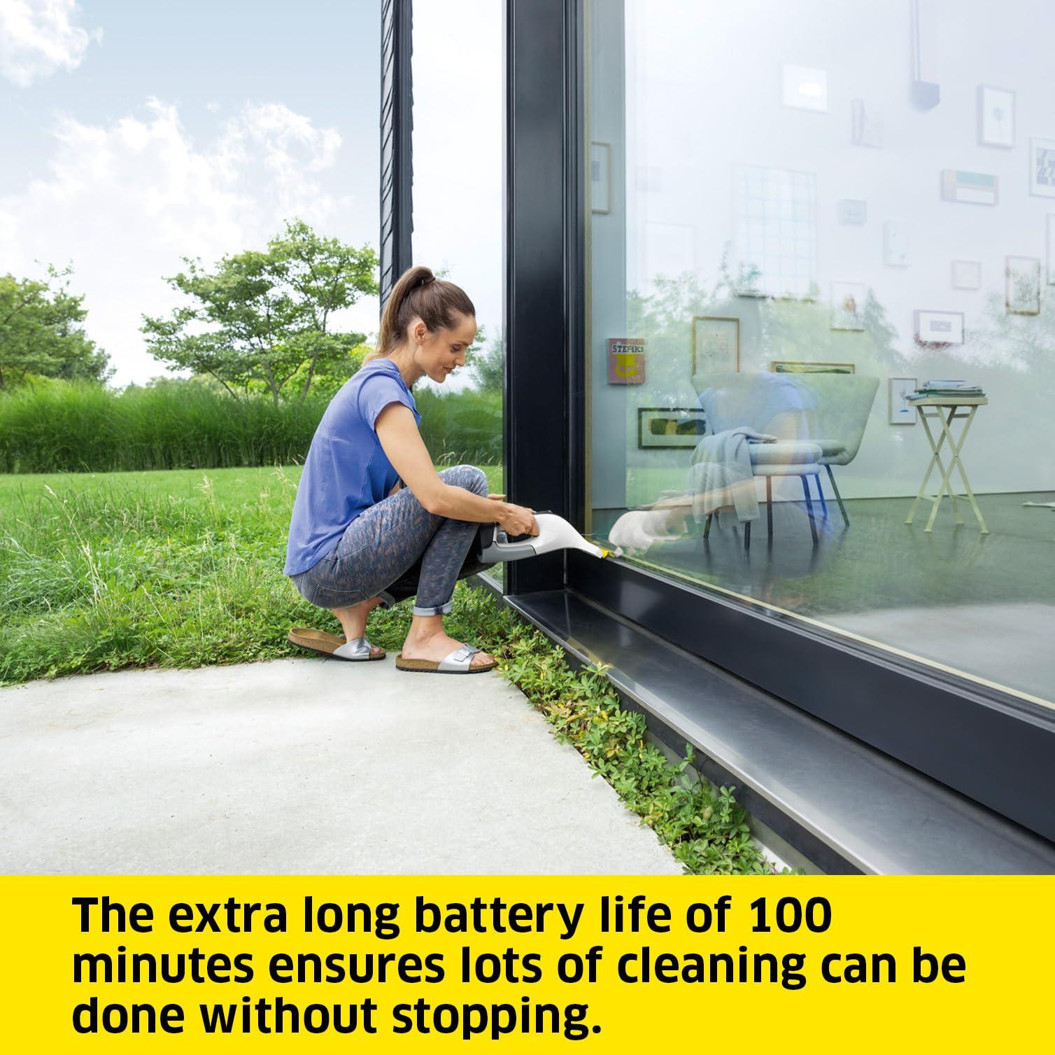 Karcher Krcher WV 6 Electric Window Vacuum Squeegee 11\" - Cleans Showers, Mirrors, Glass, and Countertops - Electric Squeegee