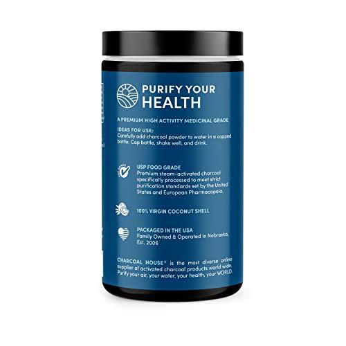 Charcoal House Charcoal House Detox & Cleanse USP Medical Grade Coconut Shell Activated Charcoal Powder for Natural Cleanse & Health - With High Adsorptive & Fast Acting Capacity - 12 oz - 1 Qt