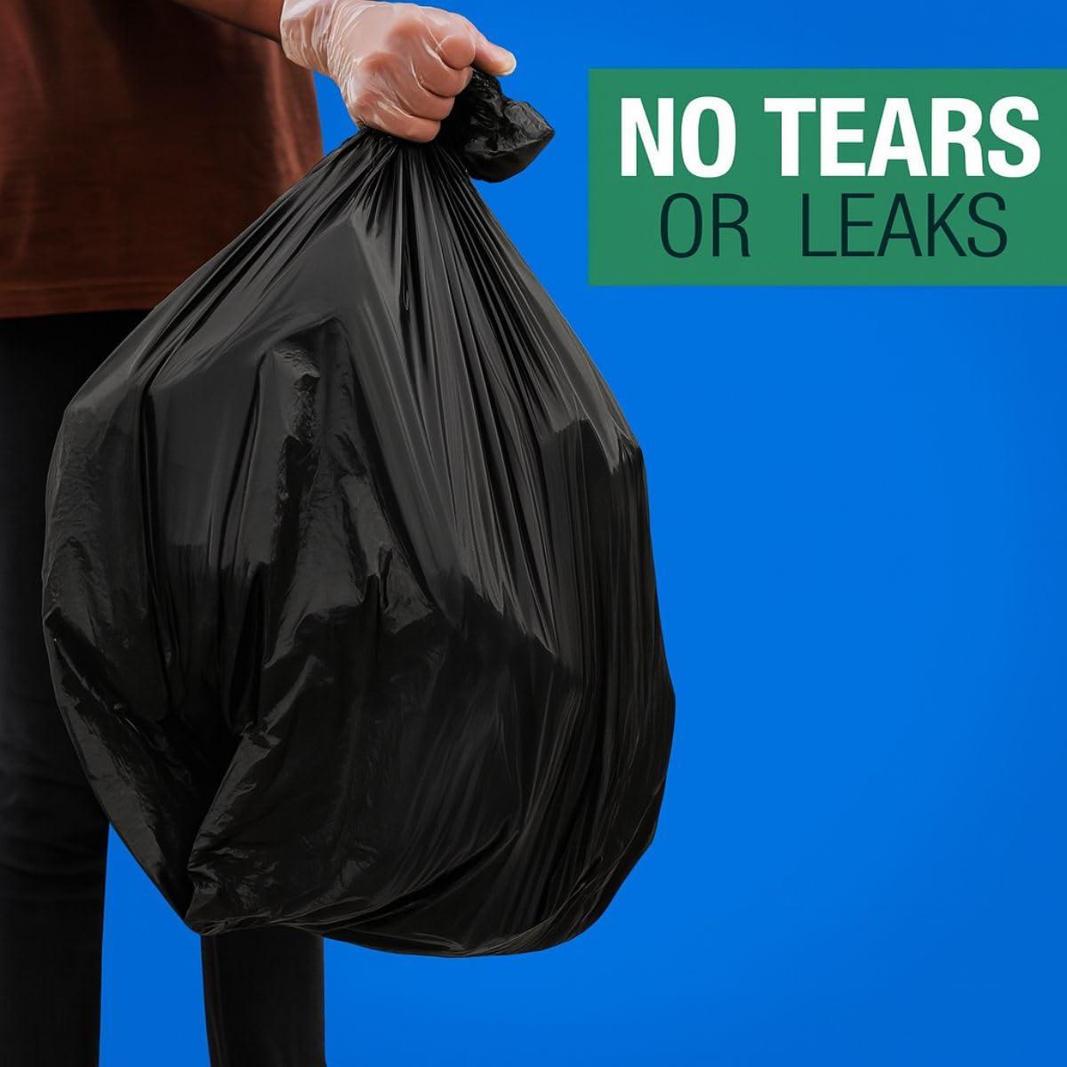 TP PLASTIC TP Plastic 40-45 Gallon Trash Bags Heavy Duty Large Black Trash Bags for Contractor Garbage Bags, 100 Bags, 40\'\' x 46\'\' x 1.5mil