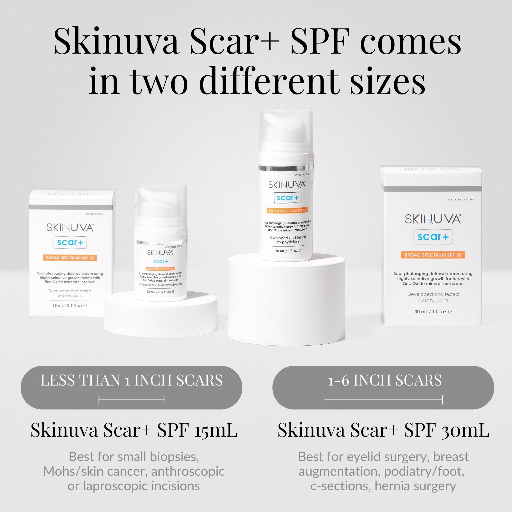 Skinuva Skinuva Next Generation Scar+ Cream - Advanced Scar+ SPF 30 Silicone Cream Matrix Formulated with Growth Factors (0.5 oz)