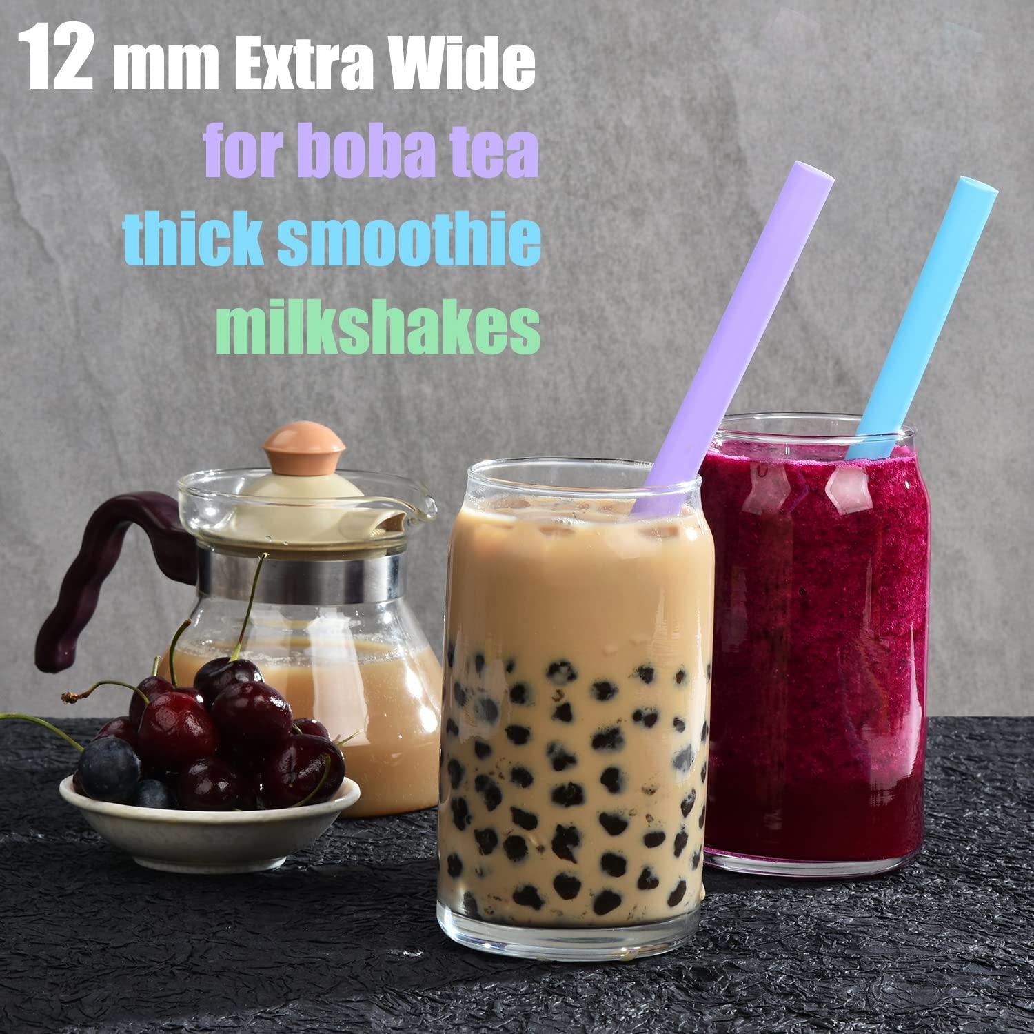 ALINK ALINK 100 Clear Boba Straws + 100 Color Boba Straws