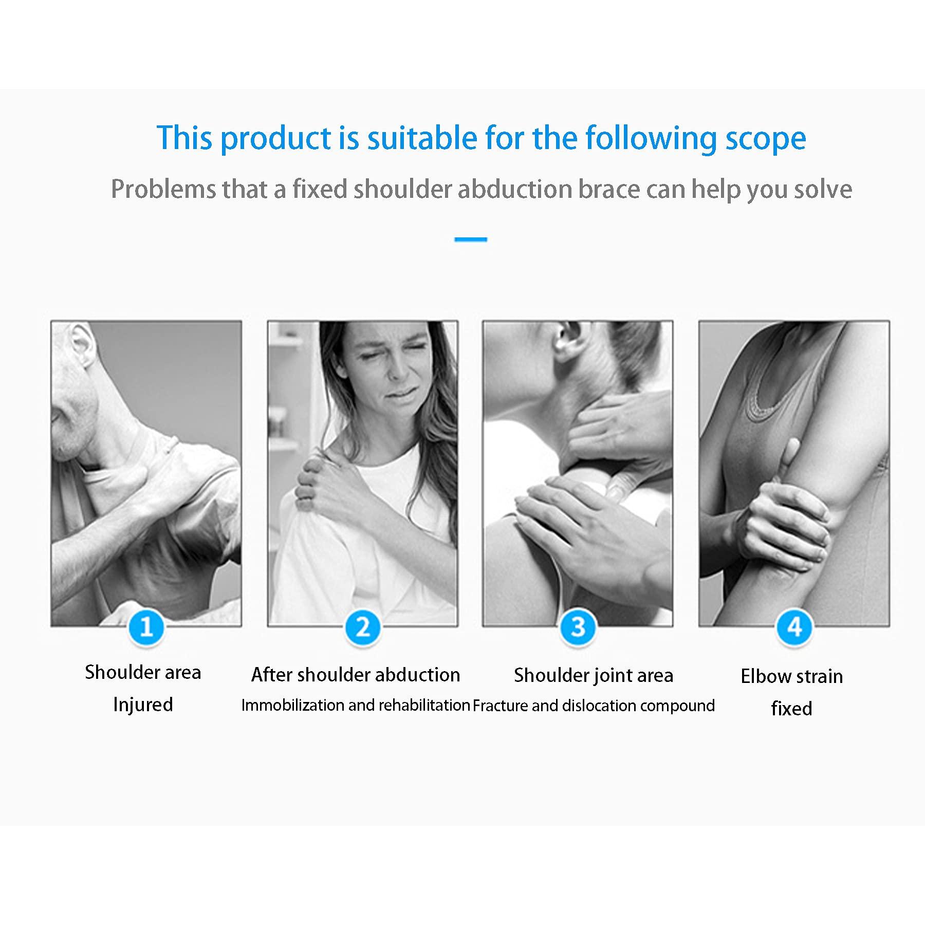 WILLQ Shoulder Abduction for Adjustable Rotator Cuff and Elbow Support Broken Fractured Bones Arm Shoulder Injury Support for Rotator Cuff Surgery Broken Arm for Men and Women