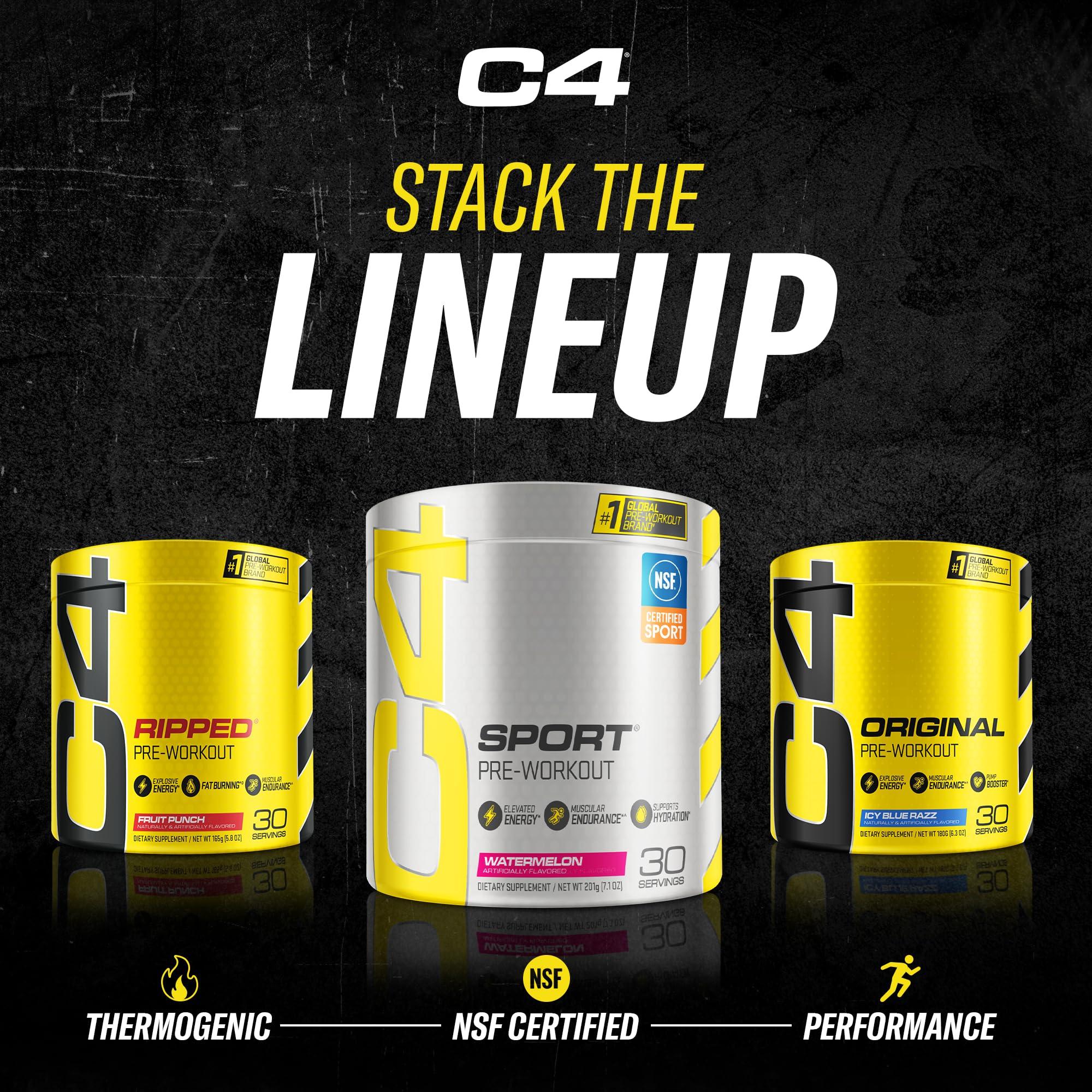 Cellucor Cellucor C4 Original Pre Workout Powder Cherry Limeade | Vitamin C for Immune Support | Sugar Free Preworkout Energy for Men & Women | 150mg Caffeine + Beta Alanine + Creatine | 30 Servings