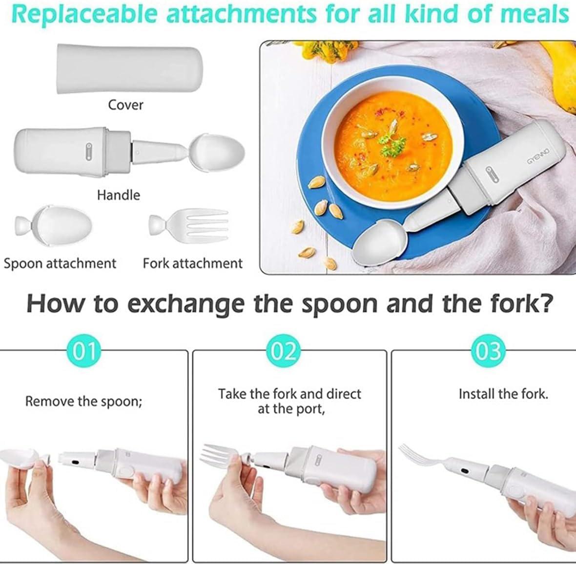 HDCCDM HDCCDM Parkinson Spoon for Hand Tremor, Partable Steady Spoon and Fork with Self Stabilizing Smart Lift Kit, for Parkinsons Patients or Tremors Sufferers