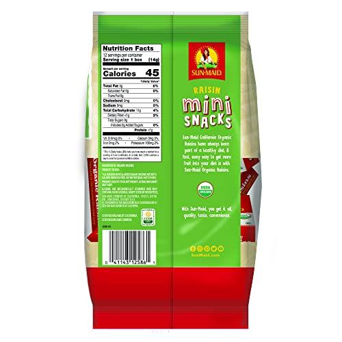 Sun-Maid Sun-Maid | Organic California Raisin Snacks | 0.5 Ounce Snack-Size For Kids (144 Total)
