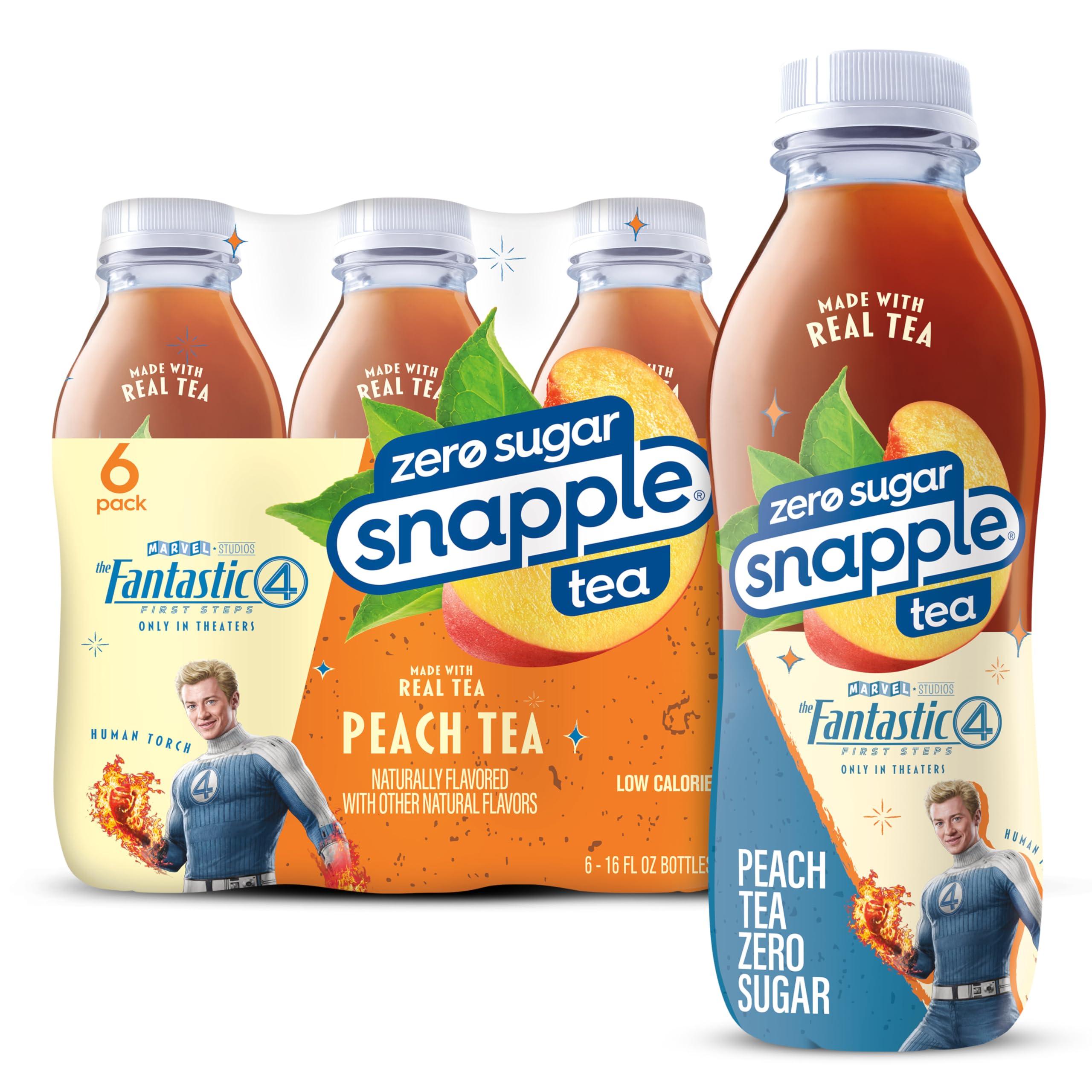 Snapple Snapple Diet Peach Tea, 16 fl oz recycled plastic bottle, 6 pack
