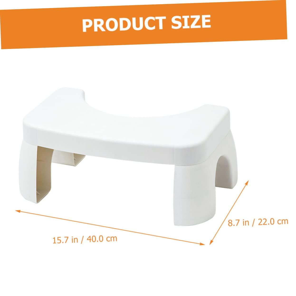FRCOLOR FRCOLOR Thickened Toilet Stool Bathroom Toilet Stool Squat Adult Potty Stool Toilet Foot Stool for Adults Simple Sitting Stools Stool Poop Step Stool Household Footstool White Plastic