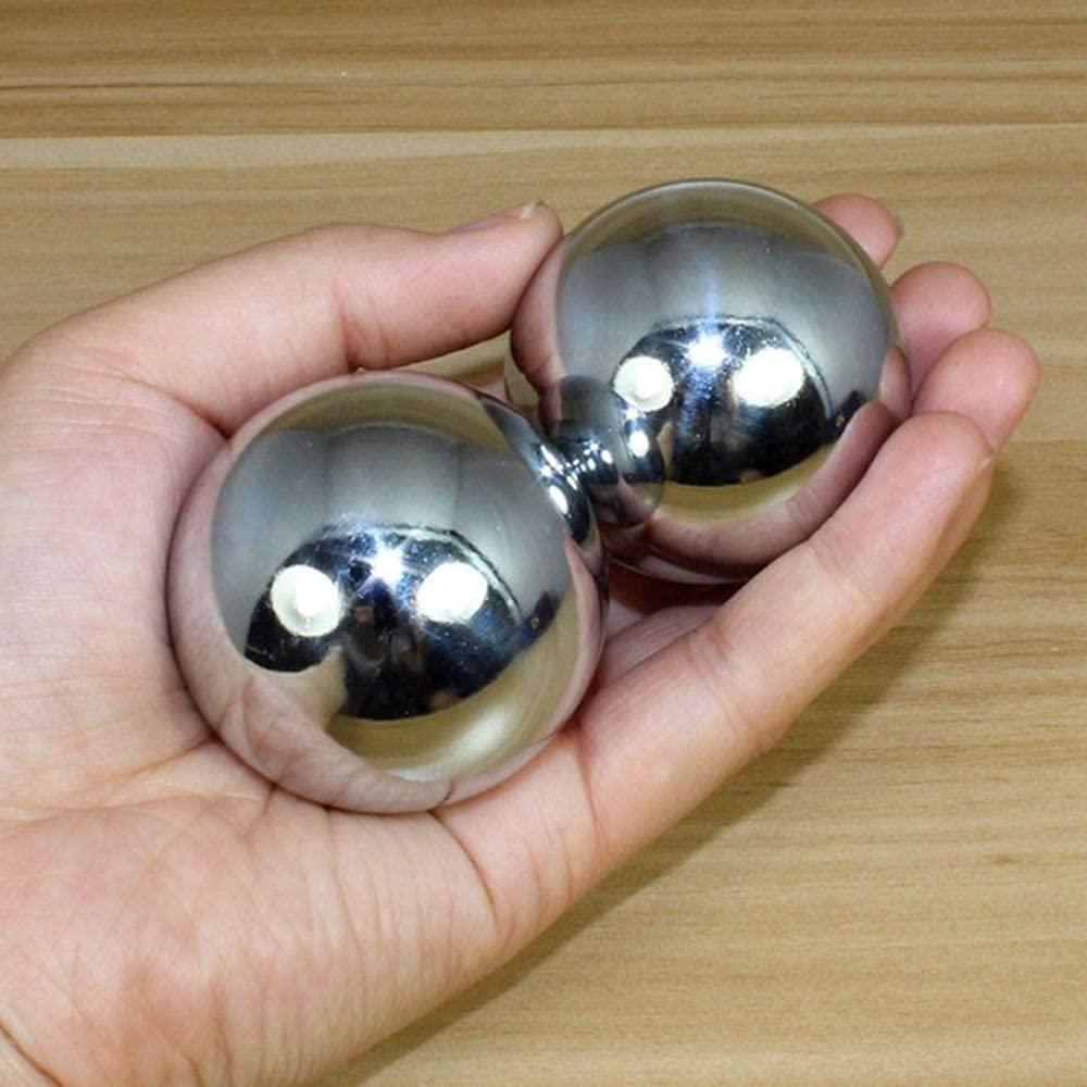 LIANGJUANG LIANGJUANG Baoding Balls Meditation Balls Chinese Balls Chinese Health Exercise Massage BallsStainless Steel Baoding Balls, Stress Relieve Hand Exercise (2Pcs)(Size:43mm)