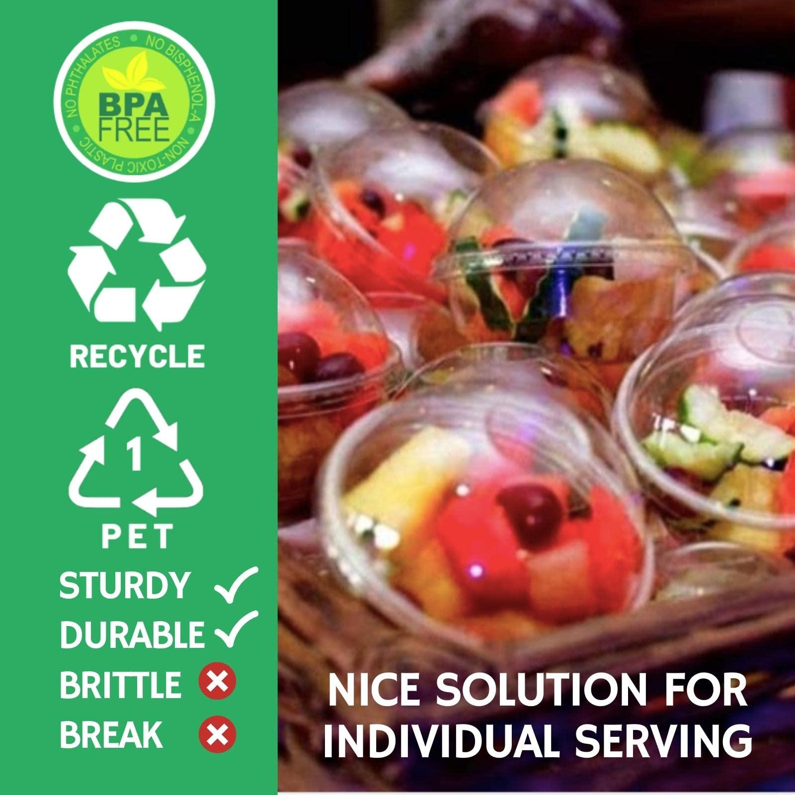 Aatriet Aatriet 12 oz Clear Plastic Parfait Cups with Insert 3.25oz & Dome Lids No Hole - (20 Sets) Yogurt Fruit Parfait Cups, for Dips and Veggies, Take Away Breakfast and Snacks. No Leaking