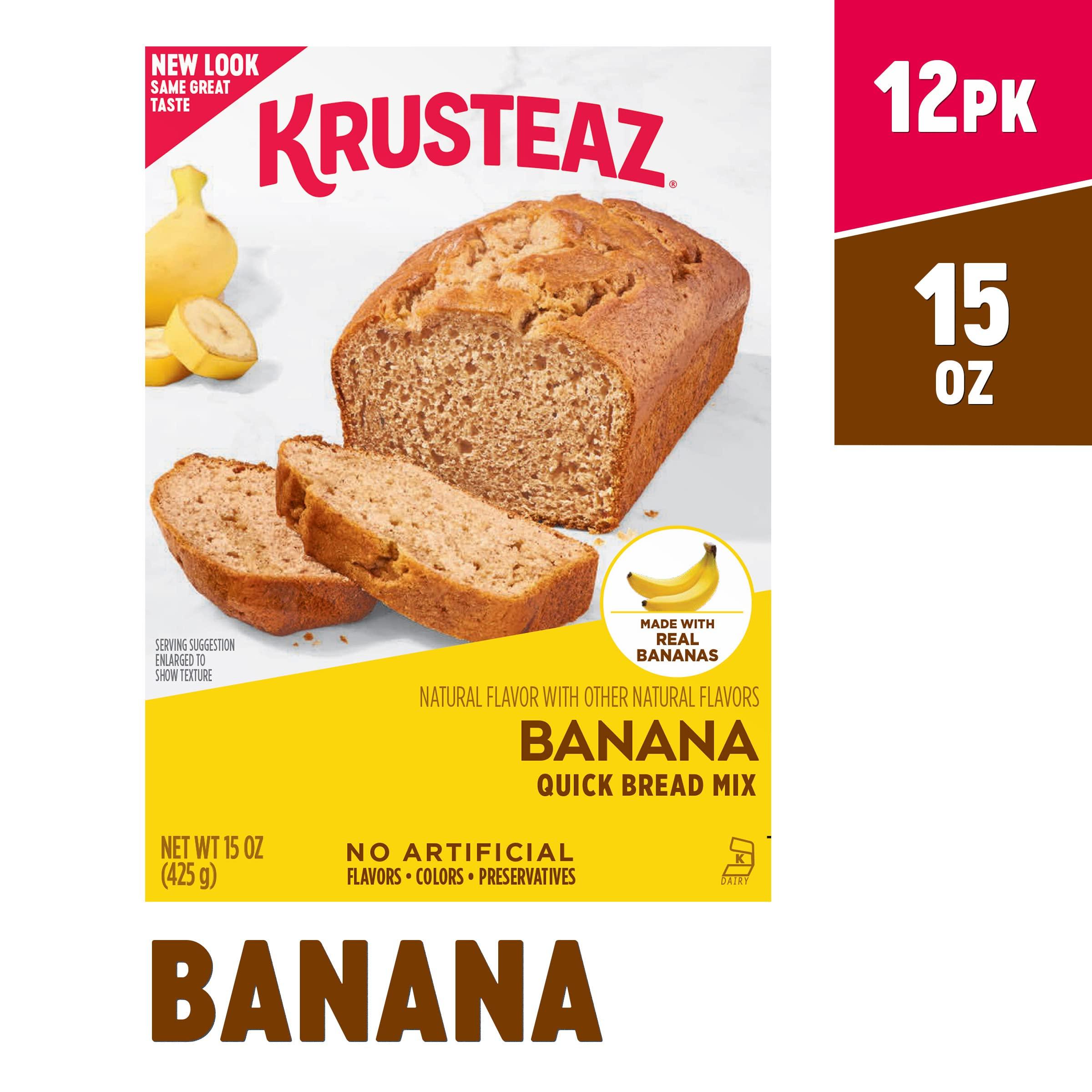 Krusteaz Krusteaz Banana Quick Bread Mix, Made with Real Bananas, 15.0 oz Boxes (Pack of 12)