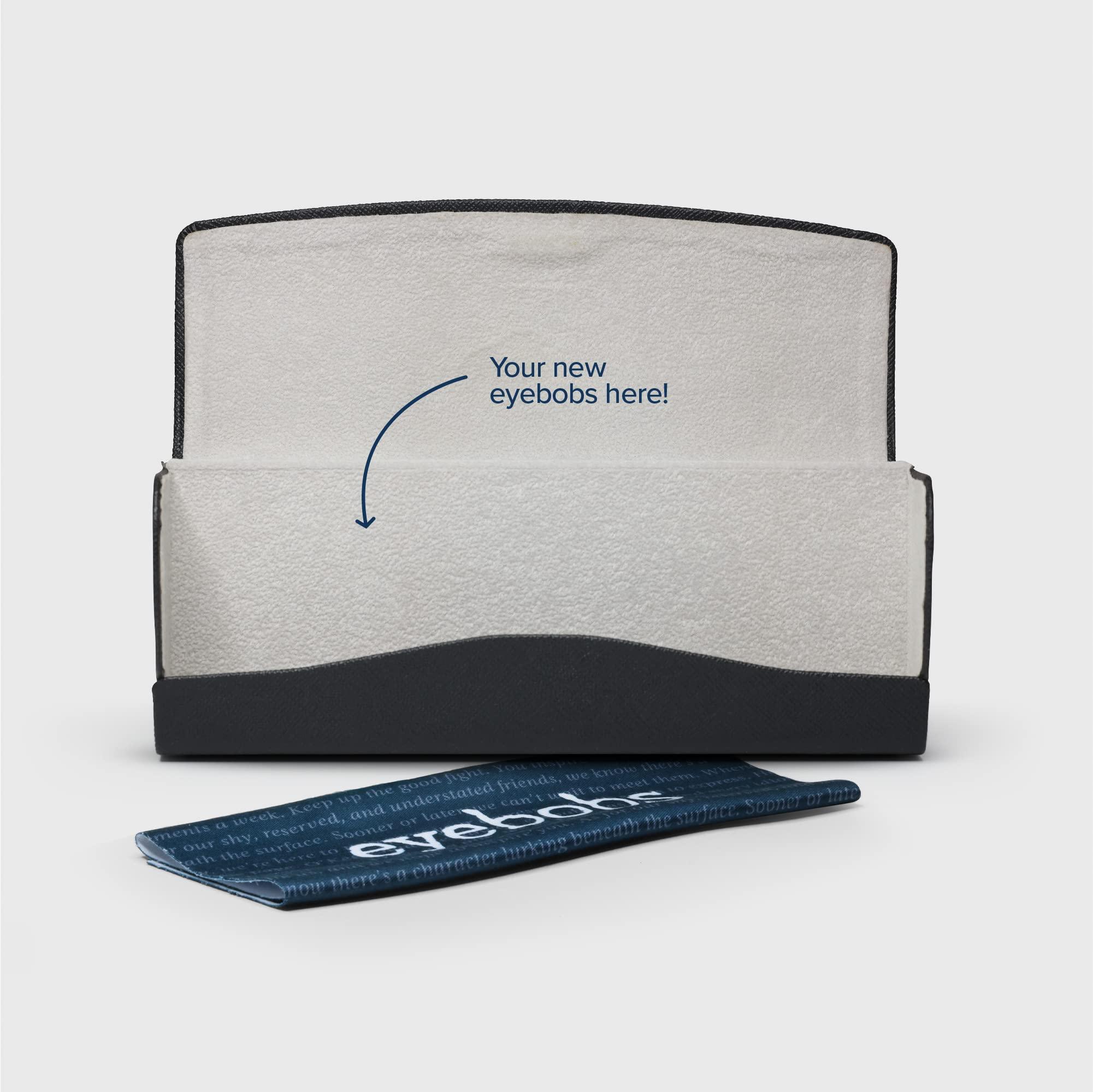 eyebobs eyebobs Biff Premium Readers for Women and Men | Round Eye Glasses | Olive Green Front and Temples | 1.50