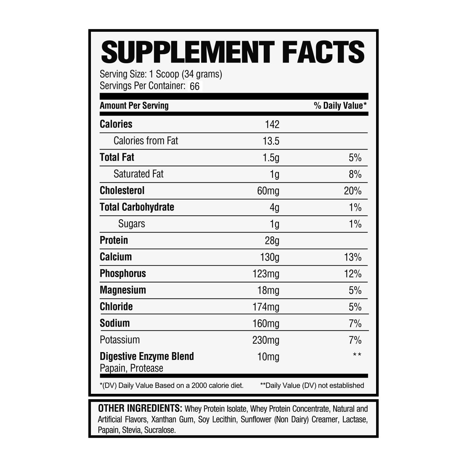 Alpha Nutrition Labs Alpha Nutrition Labs Whey Isolate Protein Powder - Vanilla Flavor, 28g of Protein, Low Carb, Keto-Friendly