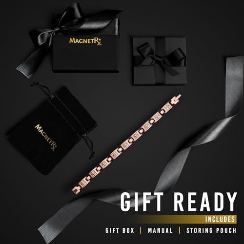 MagnetRX MagnetRX Copper Cross Bracelets for Women Effective Magnetic Womens Bracelet with Cross Adjustable Cross Bracelet with Included Sizing Tool (Cross)