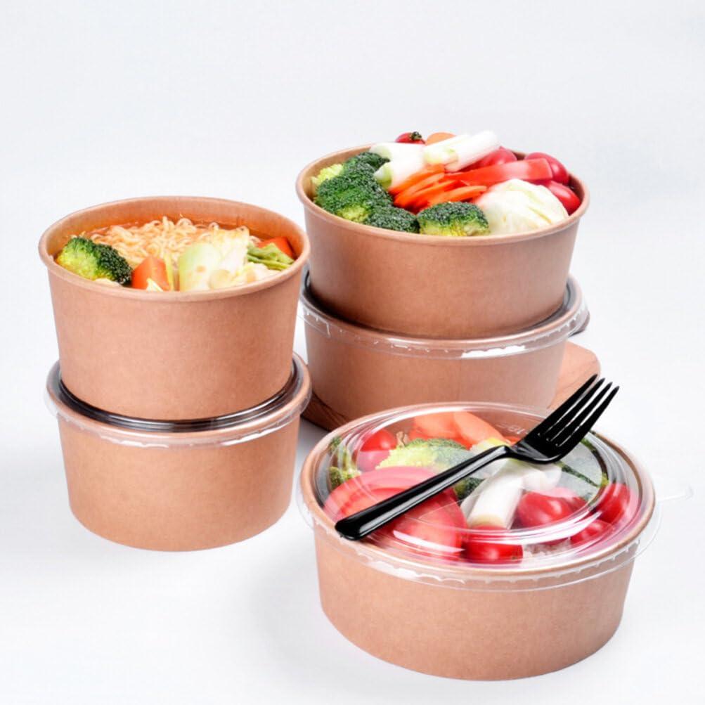 Healeved 20pcs Meal Prep Containers Kraft Paper Bowls