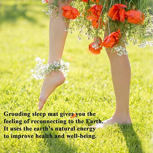 NeatEarthing Grounding Mat, Grounding Sleep Mat 54’’x 71’ Perforated Design 100% Conductive Carbon Leatherette Grounding Mats, Fits for Full Size