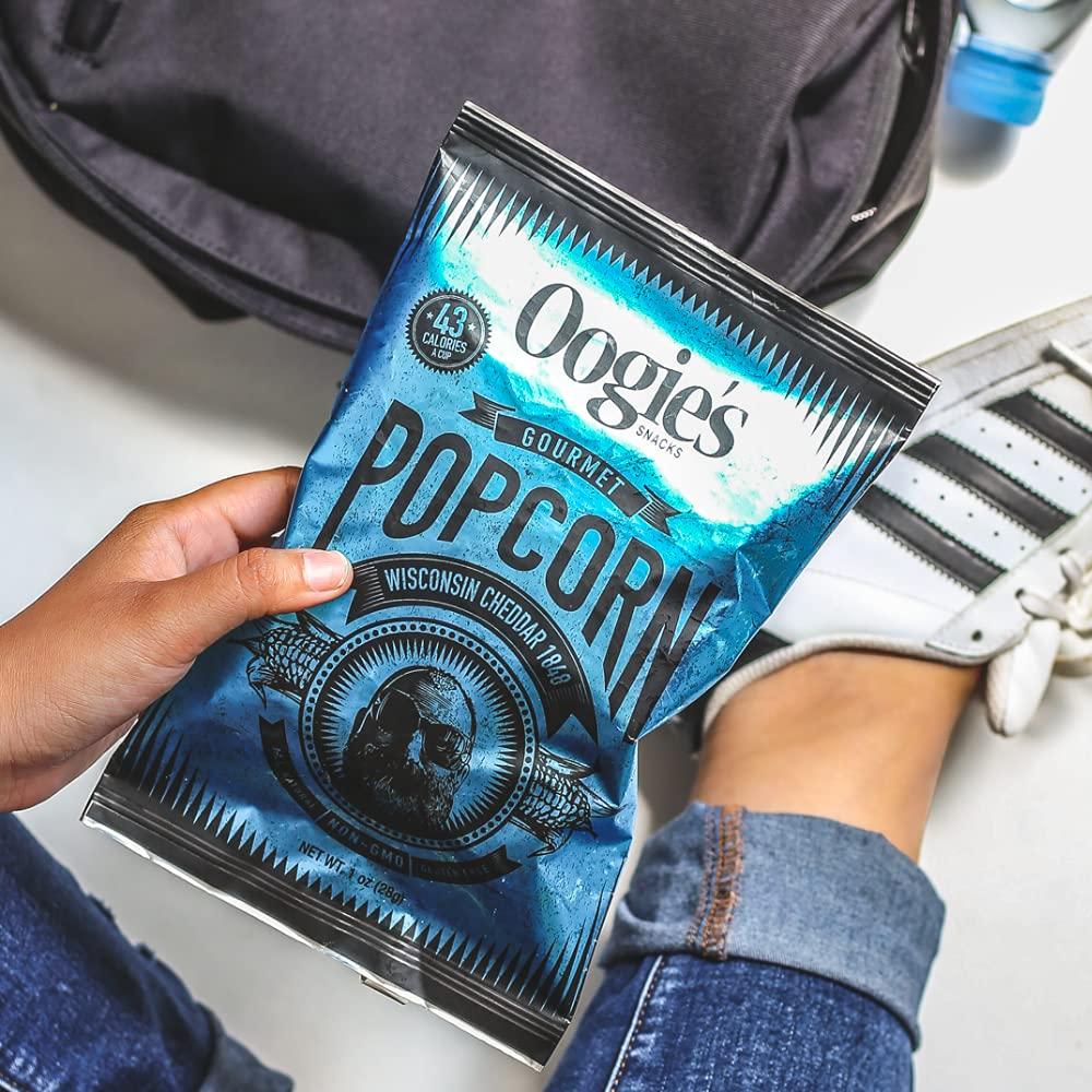 Oogie's Gourmet Popcorn Oogie\'s Gourmet Popcorn | 12 Pack | Wisconsin Cheddar 1848 Flavor | Gluten Free Popcorn Snacks | 4.25 Ounce Big Bag