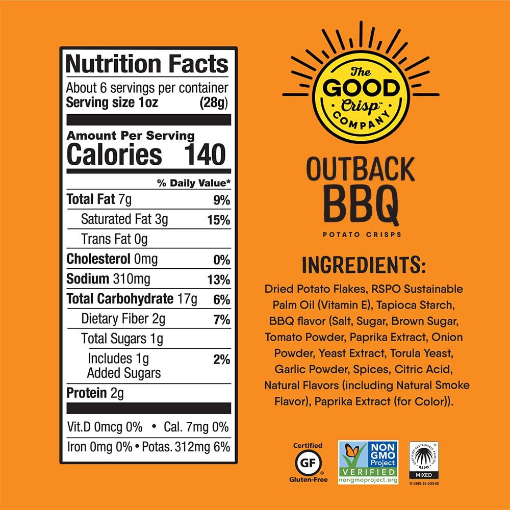 The Good Crisp Company The Good Crisp Company, Potato Chips Variety Pack, 5.6 Ounce Canisters, Pack of 4 (Variety Pack) Non-GMO, Allergen Friendly, Potato Chip Snack Pack, Gluten Free Snacks