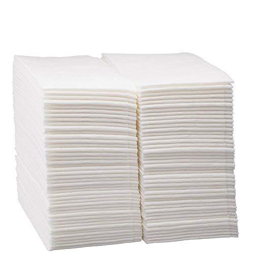 eDayDeal HomeGoods 100 Count White Luxury Linen-Feel Paper Towels, Soft And Absorbent Cloth-Like Disposable Napkins For Bathroom, Kitchen, Weddings, Parties, Dinners Or Events  Disposal Hand Towels