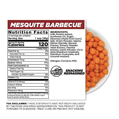 TWIN PEAKS INGREDIENTS Twin Peaks Low Carb, Keto Friendly Protein Puffs, Mesquite Barbecue (300g, 21g Protein, 2g Carbs)
