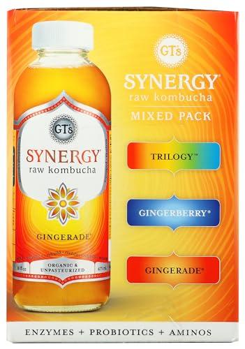 GTs Living Foods GTS LIVING FOODS Organic Synergy Kombucha Variety 6 Pack, 16 FZ
