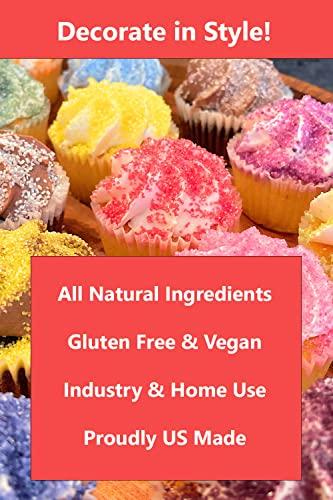 Ultimate Baker Ultimate Baker Yellow Decorating Sugar - Naturally Colored Large Crystal Decorating Sugar, Cakes, Cupcakes, Ice Cream Topping, Baking (1lb Bag Yellow Sugar)