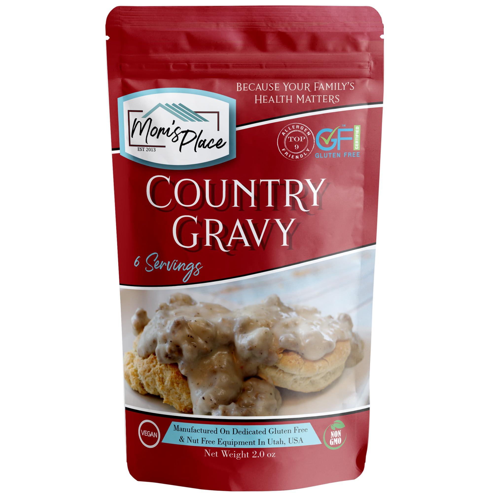Mom\'s Place Gluten-Free Mom\'s Place Gluten-Free Dairy Free Country Gravy Mix | Nut Free, Soy Free, Corn Free, Non-GMO | Rich, Creamy Gravy for Breakfast & Dinner