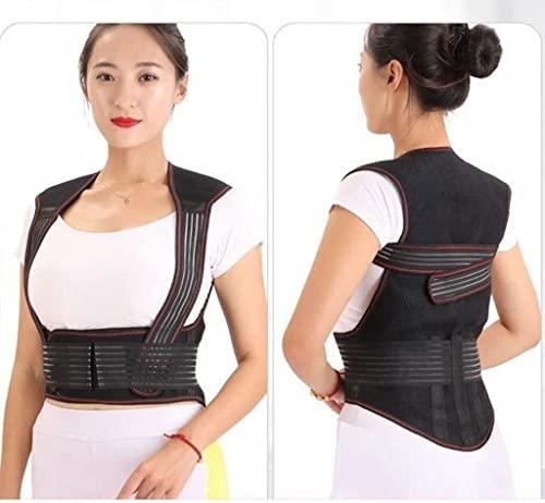 SJHY Posture Corrector Self-Heating Vest Back Brace for Upper and Lower Back Support,Adjustable Back Straightener Back Braces for Neck Shoulder Back Posture (Size : X-Large)