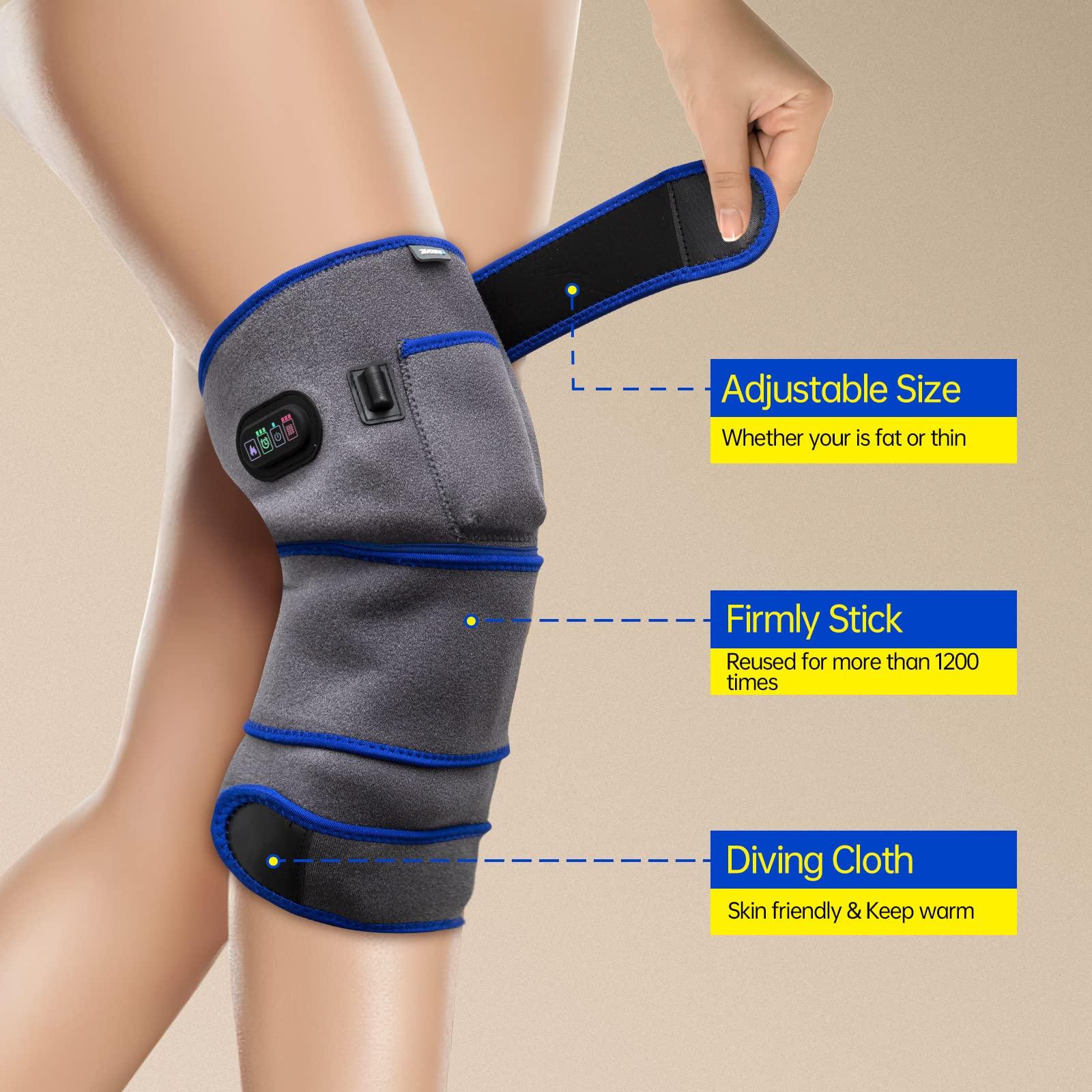 ONLYCARE ONLYCARE Heated Knee Brace Wrap, Wireless Leg Warm Heat Massager Circulation Compression, Heating Pad for Knee, Relief Arthritis Pain for Men Women Dad Mom Gifts-FSA/HSA Approved