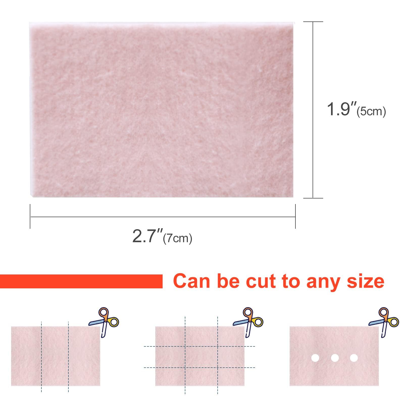 Sumifun Moleskin Padding Blister Tape for Feet - Sumifun 25 Sheets Moleskin Pads for Blisters Adhesive Mole Skin Patch Blister Prevention Blister Pads for Feet, Heels and Toes, Calluses, Reduce Friction Pain