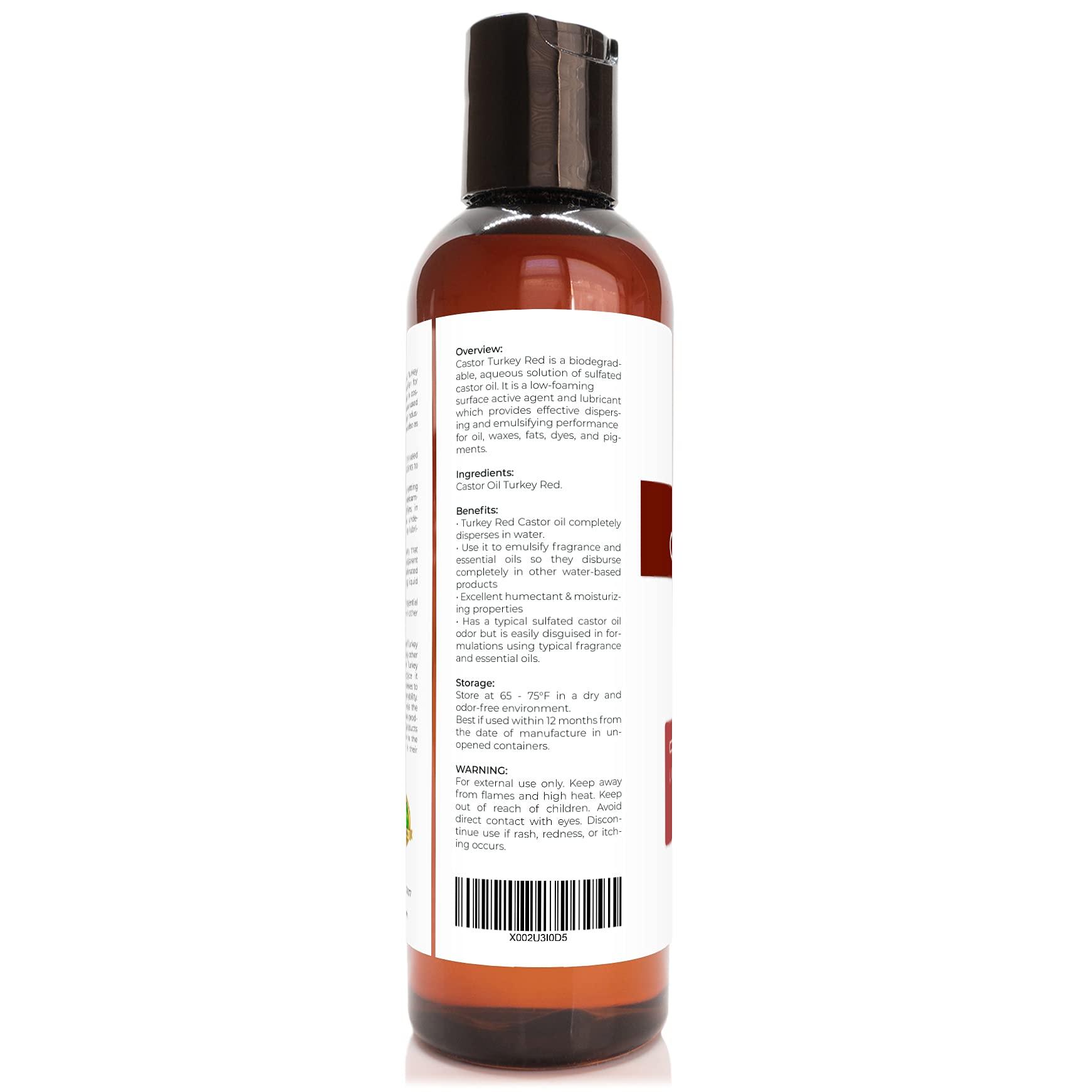 velona velona Castor Oil Turkey Red 4 oz | 100% Pure and Natural Carrier Oil | Cold Pressed | Hair, Body and Skin Care | Use Today - Enjoy Results