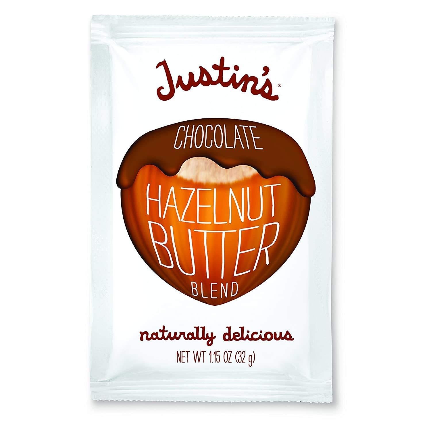Justin's Nut Butter Justin\'s Chocolate Hazelnut & Almond Butter and Classic Peanut Butter Squeeze Pack Bundle (10 + 10 Pack)