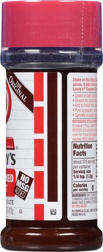 Lawry\'s Lawry\'s Casero Original Seasoned Salt Shaker, Economy Size, 16 oz, Red Color (Pack of 2)